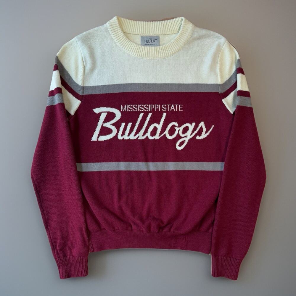 Mississippi State Bulldogs Sweater Small Multicolor Hillflint Pullover Cotton